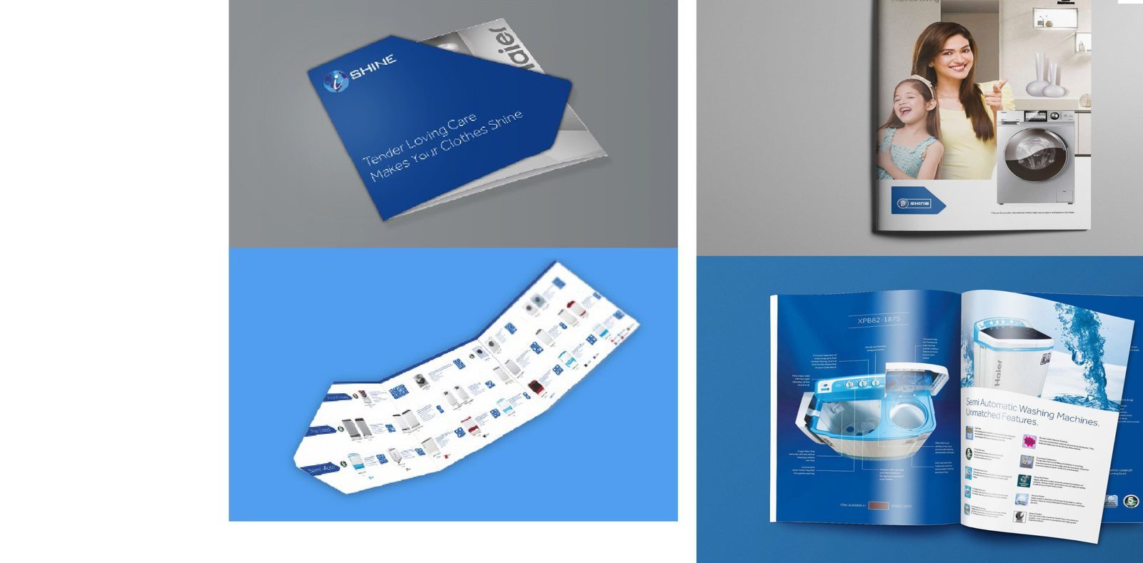 Haier washing machine brochure and catalogue by Story Design